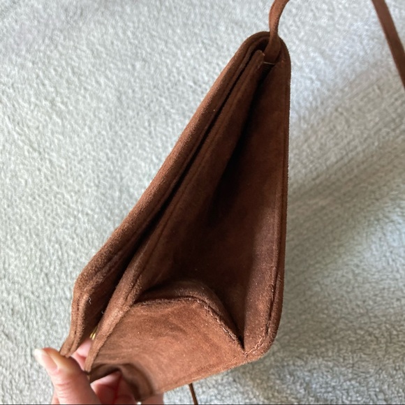 EUC Authentic 1970s/80s Vintage/Retro Brown Suede Leather Purse, Slim/Sleek - Picture 8 of 8